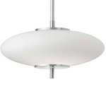 Maddie Pendant - Polished Chrome / Opal White