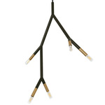 Morgan Branch Pendant - Matte Black / Aged Brass