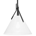Nicole Pendant - Matte Black / White