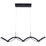 Philo Linear Pendant - Matte Black / White