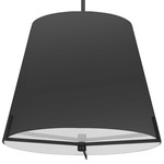 Preston Dual Mount Tapered Pendant - Matte Black / Black
