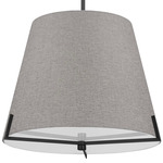 Preston Dual Mount Tapered Pendant - Matte Black / Grey