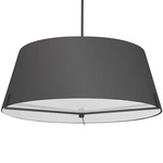 Preston Dual Mount Tapered Pendant - Matte Black / Black