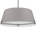 Preston Dual Mount Tapered Pendant - Matte Black / Grey