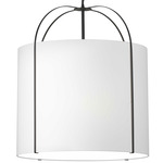 Quincy Pendant - Matte Black / White