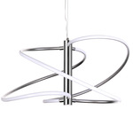 Romy Pendant - Polished Chrome / White