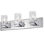 Veronica Bathroom Vanity Light - Polished Chrome / Clear