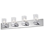 Veronica Bathroom Vanity Light - Polished Chrome / Clear