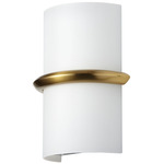 Wallace Wall Sconce - Aged Brass / Opal White