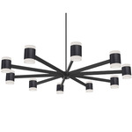 Wilson Chandelier - Matte Black / Frosted
