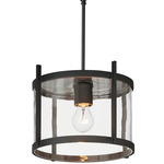 Belfry Outdoor Pendant - Black / Clear