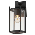 Belfry Outdoor Wall Light - Black / Clear