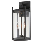 Belfry Outdoor Wall Light - Black / Clear