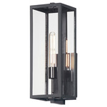 Catalina Uplight Outdoor Wall Light - Dark Bronze / Clear