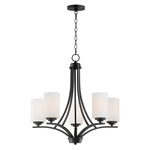 Deven Chandelier - Black / Satin White
