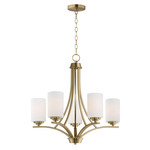 Deven Chandelier - Satin Brass / Satin White
