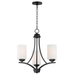 Deven Chandelier - Black / Satin White