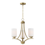 Deven Chandelier - Satin Brass / Satin White