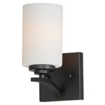 Deven Wall Sconce - Black / Satin White
