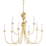 Paloma Chandelier - Gold Leaf