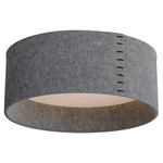 Prime Acoustic Ceiling Light Fixture - Satin Nickel / Grey Felt