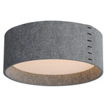 Prime Acoustic Ceiling Light Fixture - Satin Nickel / Grey Felt