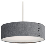 Prime Acoustic Pendant - Satin Nickel / Grey Felt