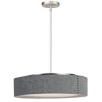 Prime Acoustic Pendant - Satin Nickel / Grey Felt