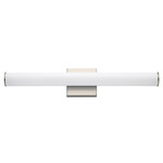 Rail Color Select Bathroom Vanity Light - Satin Nickel / White