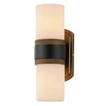 Ruffles Wall Sconce - Black / Antique Brass / Satin White