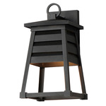 Shutters Dark Sky Outdoor Wall Light - Black / Black