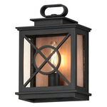 Yorktown VX Outdoor Wall Light - Black / Clear