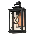 Yorktown VX Outdoor Wall Light - Black / Clear