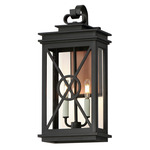 Yorktown VX Outdoor Wall Light - Black / Clear