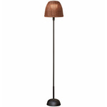 Atticus Outdoor Floor Lamp - Graphite Brown / Brown