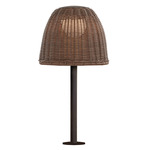 Atticus Outdoor Table Lamp - Graphite Brown / Brown