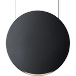 Noren Circle Pendant - Black / Dark Grey