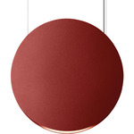 Noren Circle Pendant - Black / Terracotta