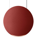 Noren Circle Pendant - Black / Terracotta