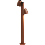 Nut 2 Light Outdoor Path Light - Textured Terracotta