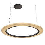 Roda Pendant - Brown / Cream Translucent Ribbon