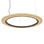 Roda Pendant - Brown / Cream Translucent Ribbon