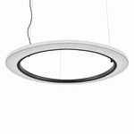 Roda Pendant - Brown / White Translucent Ribbon