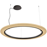 Roda Pendant - Brown / Cream Translucent Ribbon