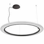 Roda Pendant - Brown / White Translucent Ribbon