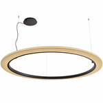 Roda Pendant - Brown / Cream Translucent Ribbon