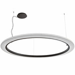 Roda Pendant - Brown / White Translucent Ribbon