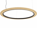 Roda Pendant - Brown / Cream Translucent Ribbon