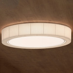 Urban Ceiling Light - Matte Silver / Cream Translucent Ribbon