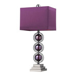 Alva Table Lamp - Black Nickel / Purple